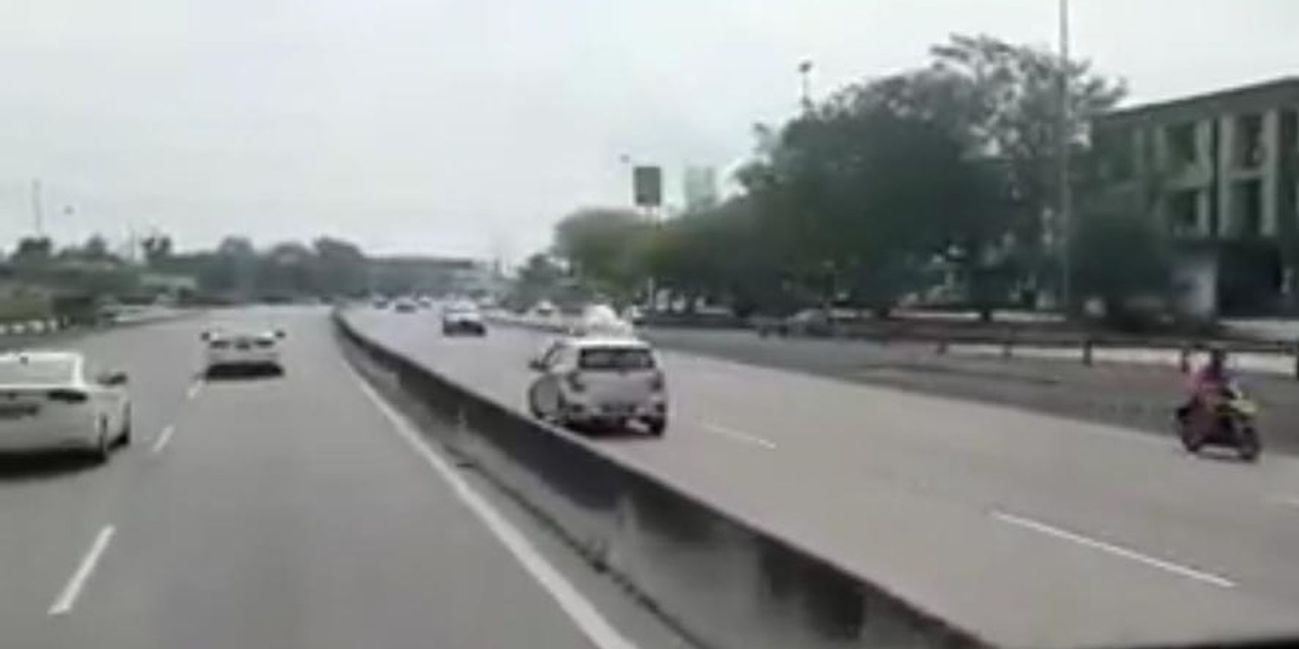 北海居林大道 轿车逆道行驶