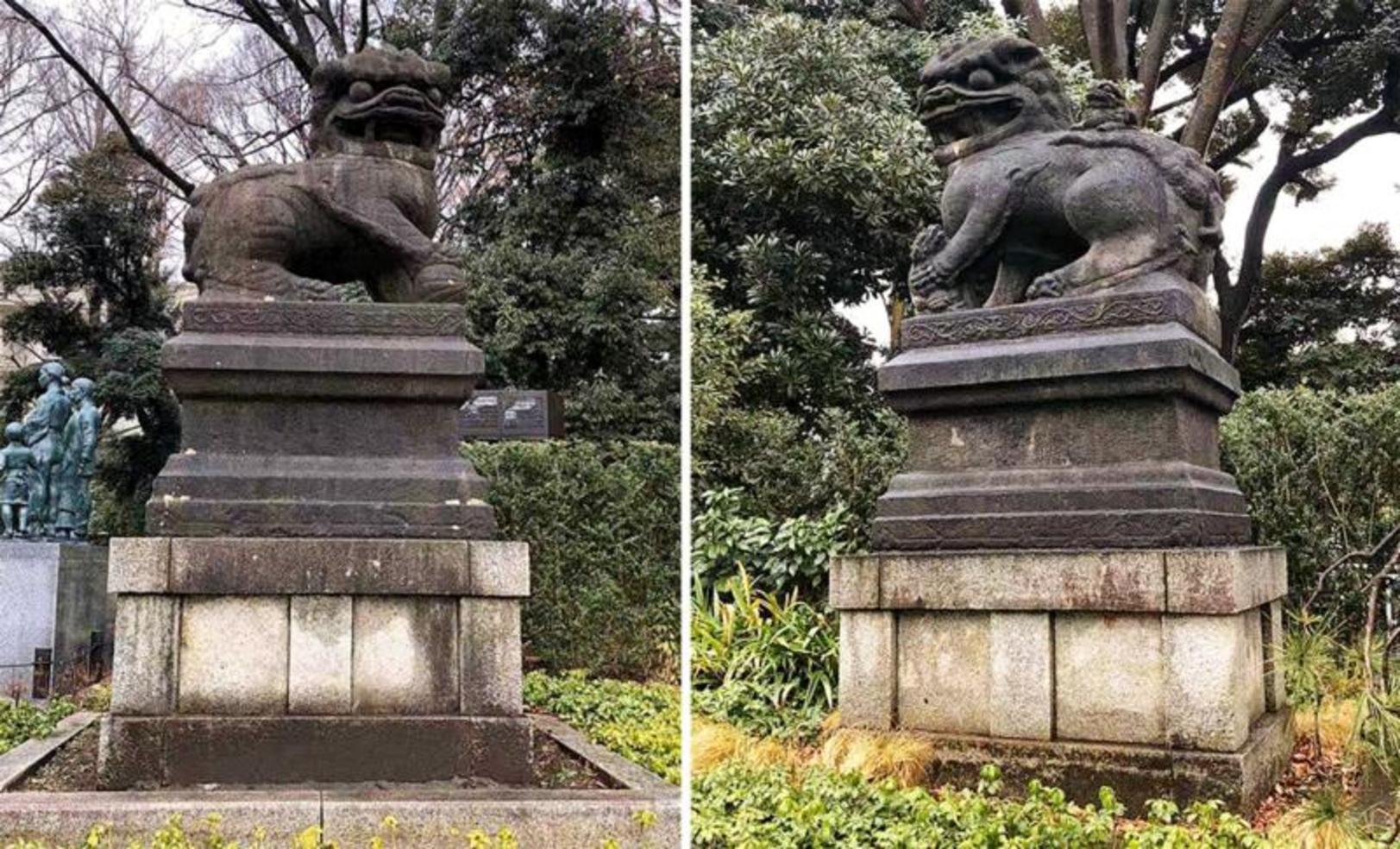 中国民间追讨 靖国神社石狮
