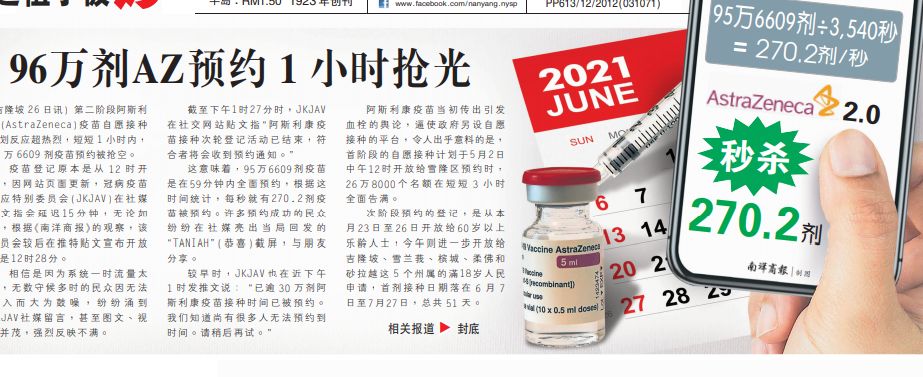 【獨家】瘋搶AZ 2.0預約速度 每秒270.2劑