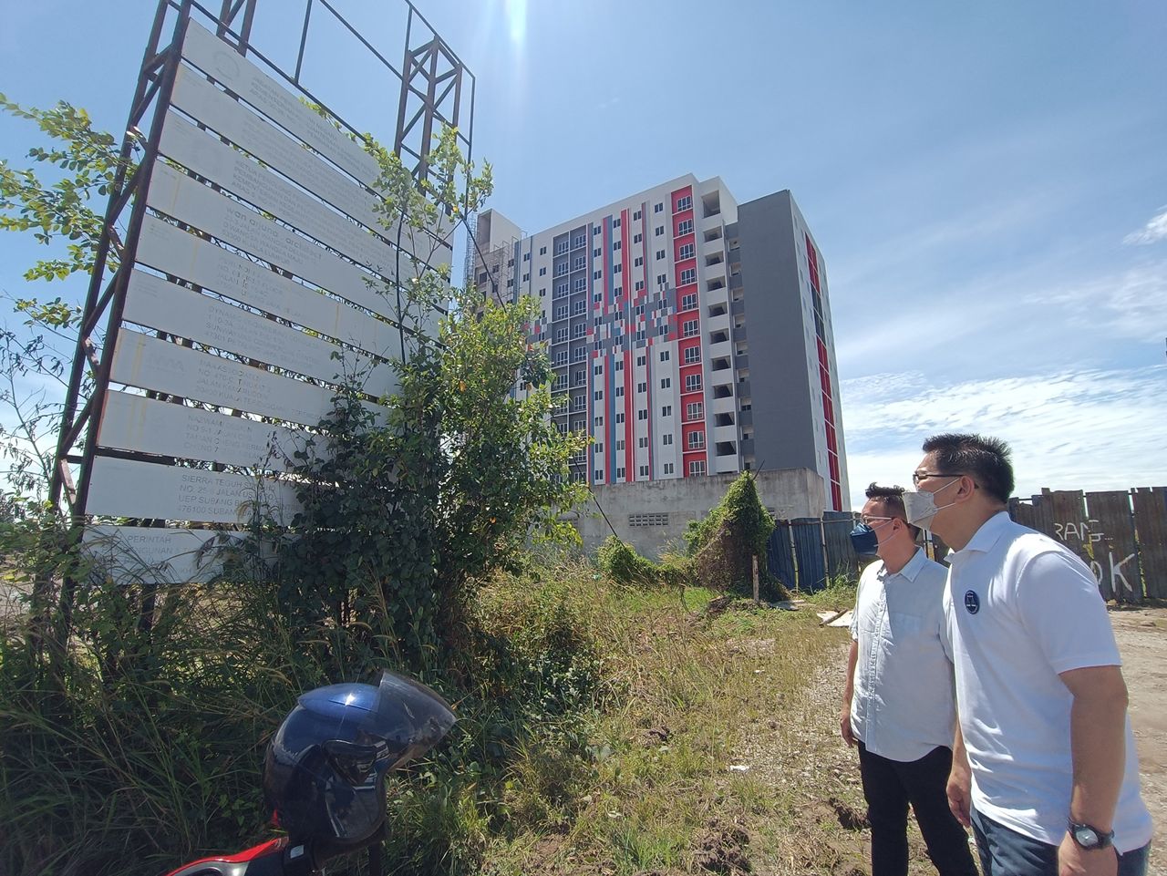 吉里望组屋及沿海交通问题 林万锋:一旦胜选将处理