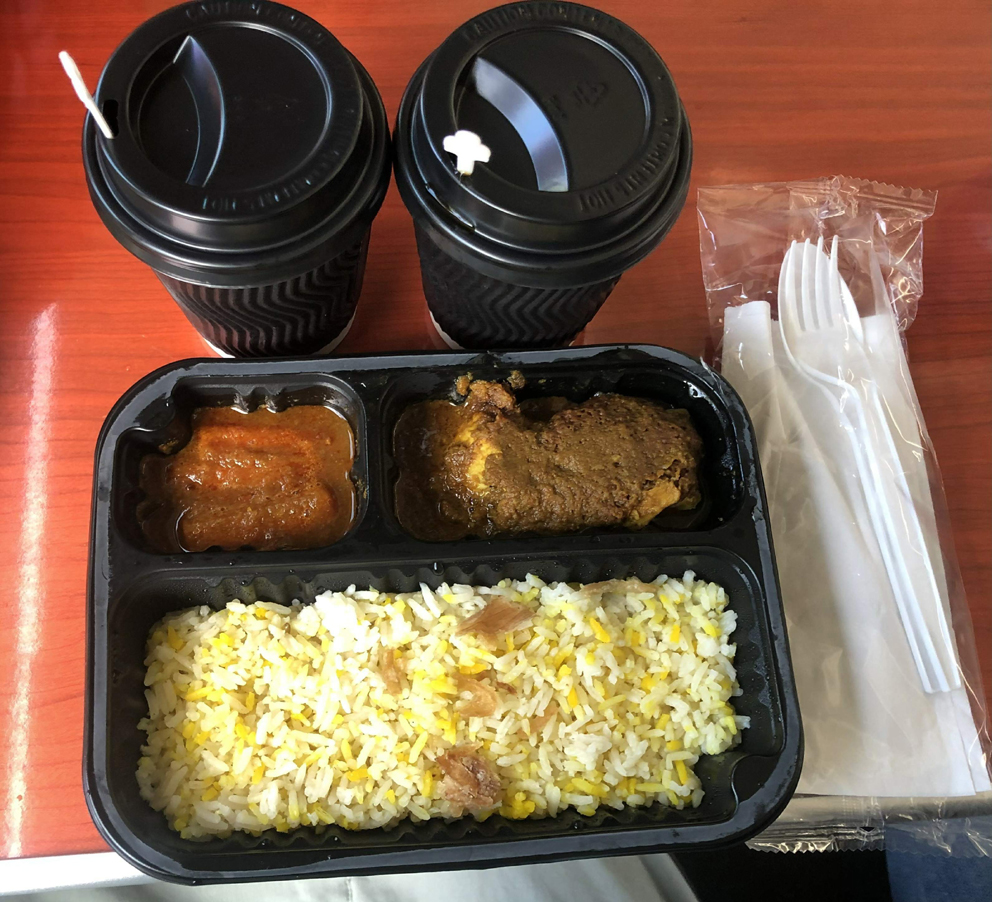 火車上的食物。