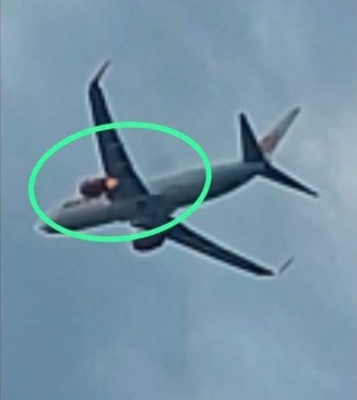 印尼狮航客机 高空引擎起火紧急返航