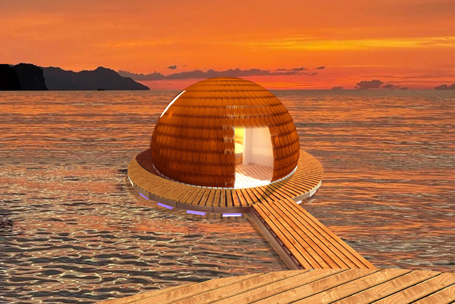 漂浮椰子屋