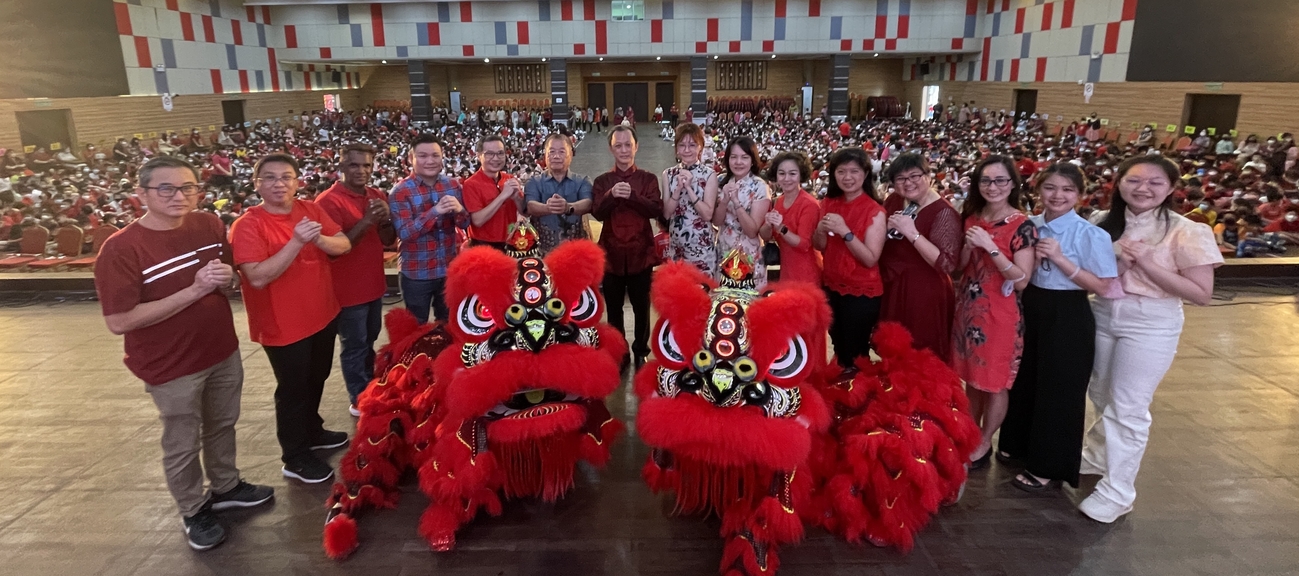 揮春比賽醒獅表演 濱華二校團拜喜洋洋