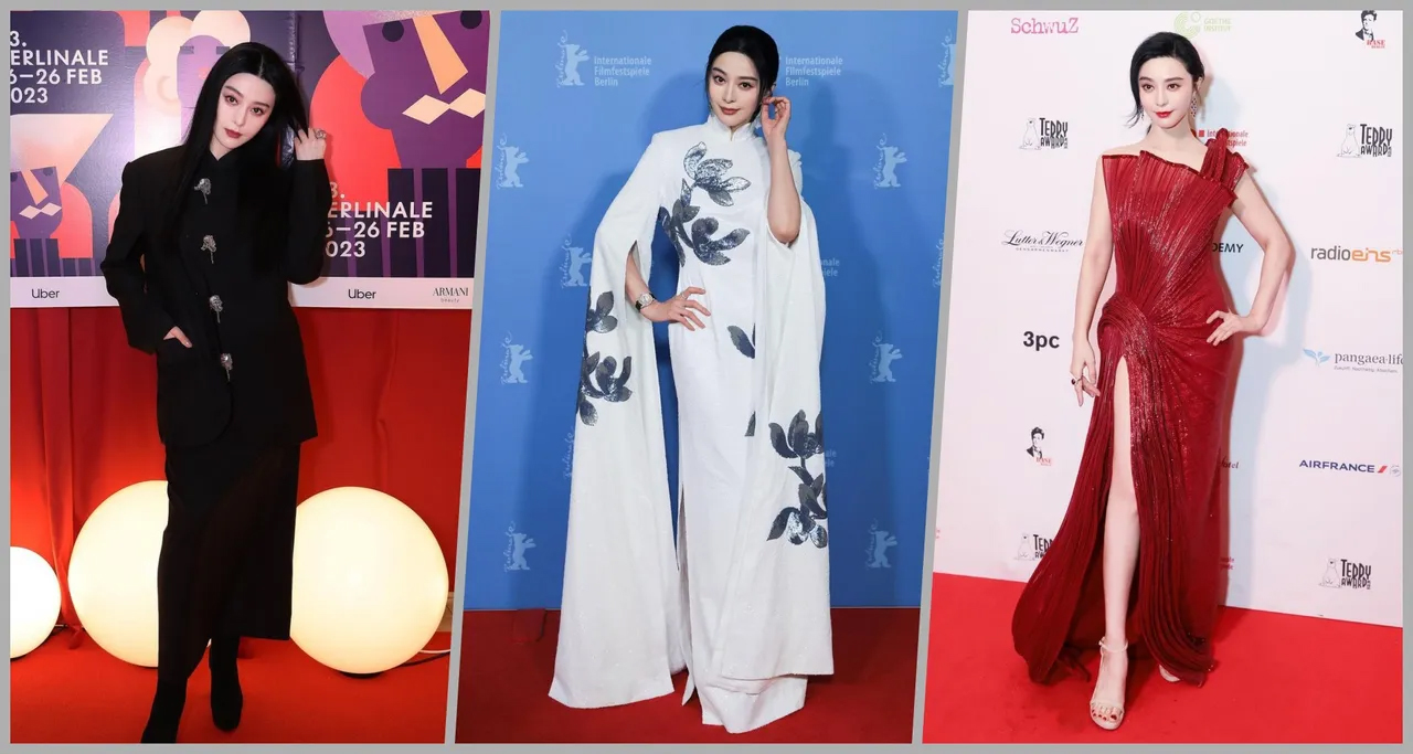 红毯女王回来了! 范冰冰古典美颜大秀美腿
