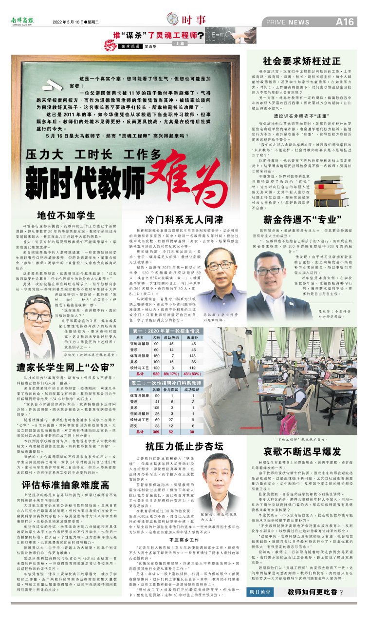 拿督陈友信教育报道奖大奖——谁“谋杀”了灵魂工程师