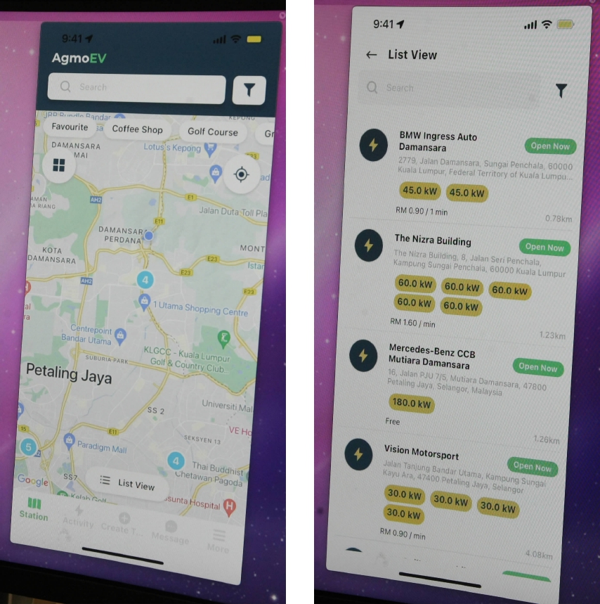 Agmo EV app