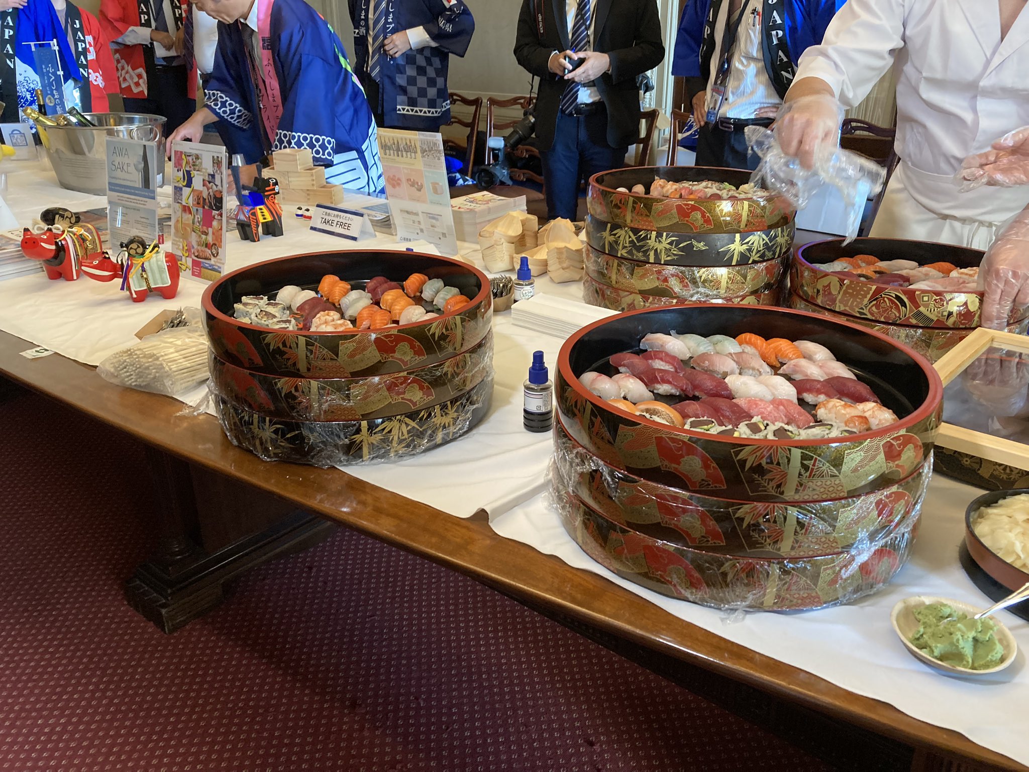 福岛食材直送 美国国会即制寿司