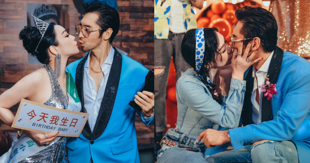 钟丽缇53岁生日 晒张伦硕吻照破婚变谣言