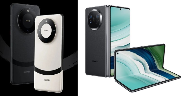 Mate 60 Pro+（左）和Mate X5