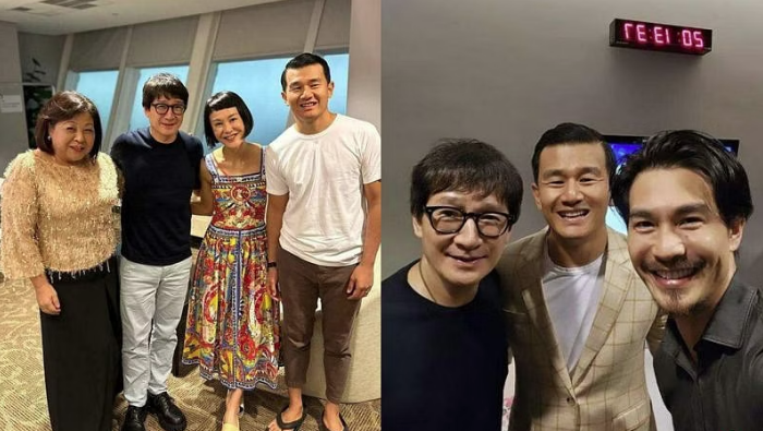 现身钱信伊脱口秀 关继威与新加坡艺人合照