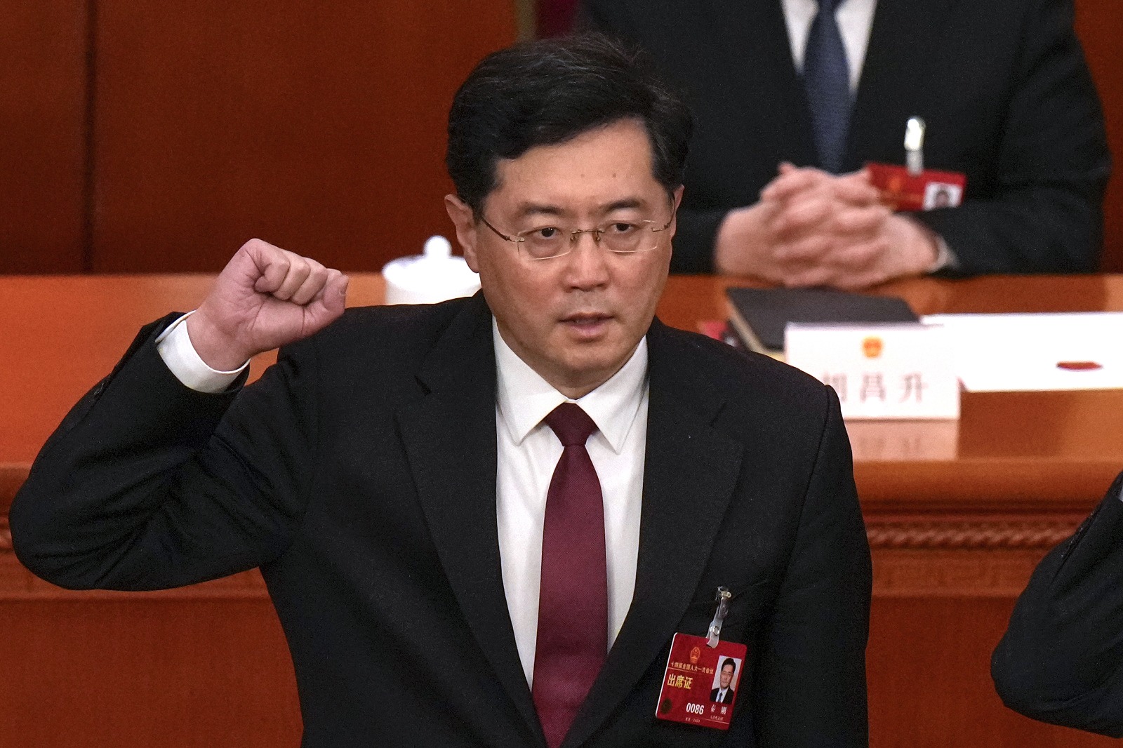 中国前外长 秦刚辞全国人大职务