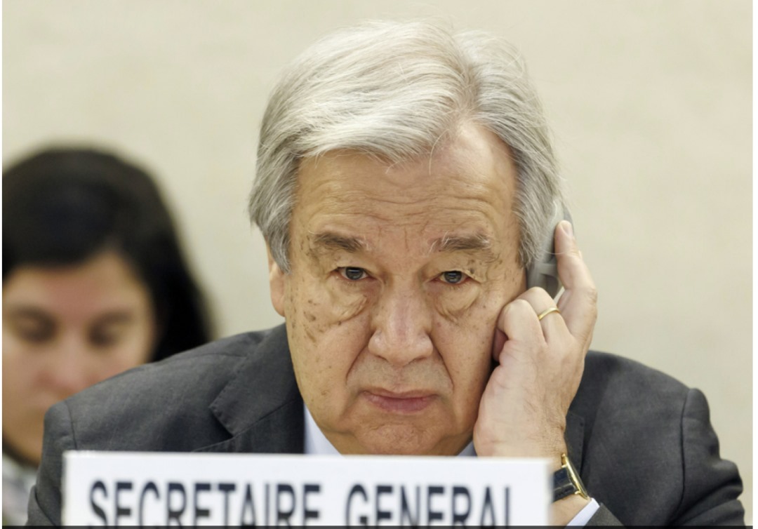 联合国秘书长呼吁立即在加沙地带停火