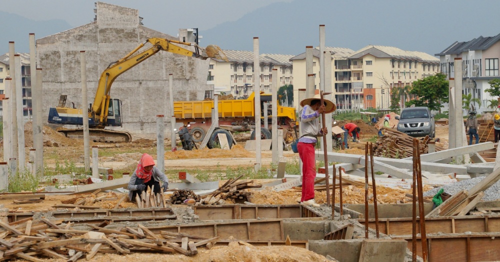 房产 排屋 建筑 工人 工地