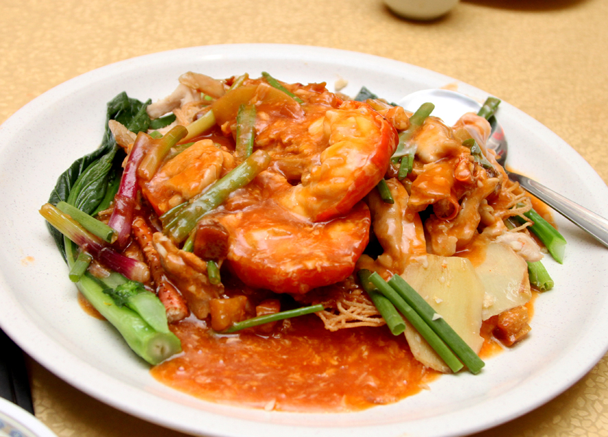 生虾生面鸡球