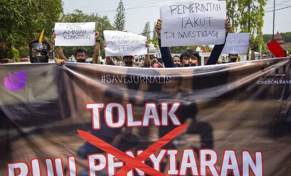 印尼拟修订广播法 数百记者和平示威