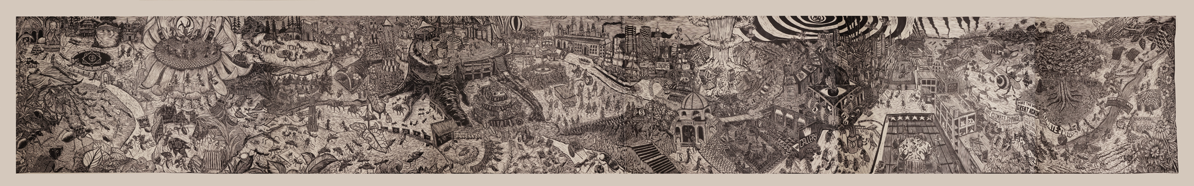 Dr Steve Wong王康慎收藏家画作 Pangrok Sulap《进化之堕落》 (A+ Works of Art及艺术家提供)