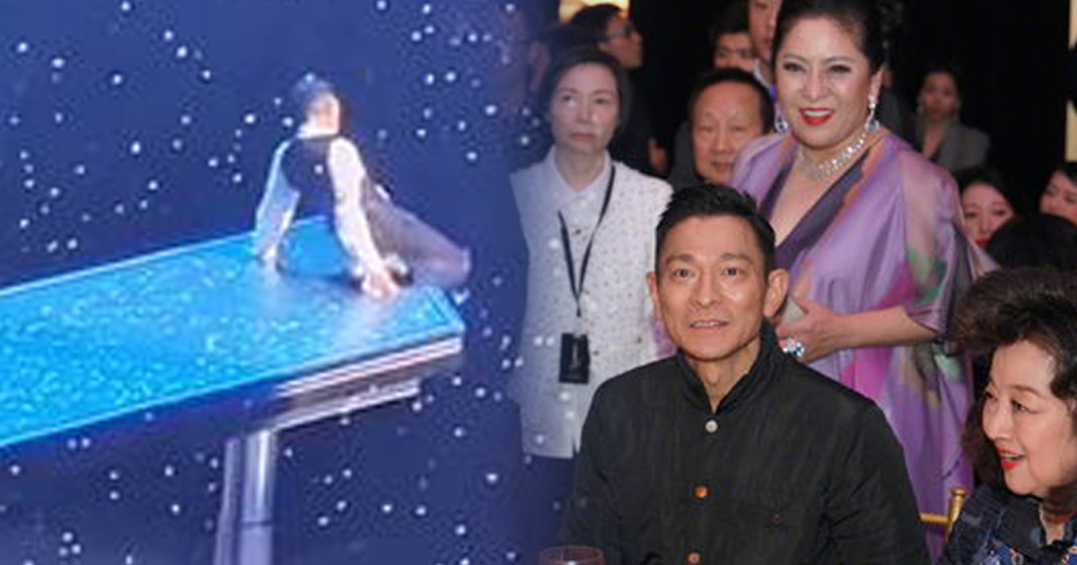 刘德华险滑落高台吓哭向太 朱丽倩庆幸1动作救命