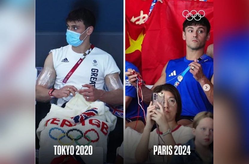 【巴黎奥运】“没他织毛线的画面就不是奥运” 英国跳水王子依旧织不停