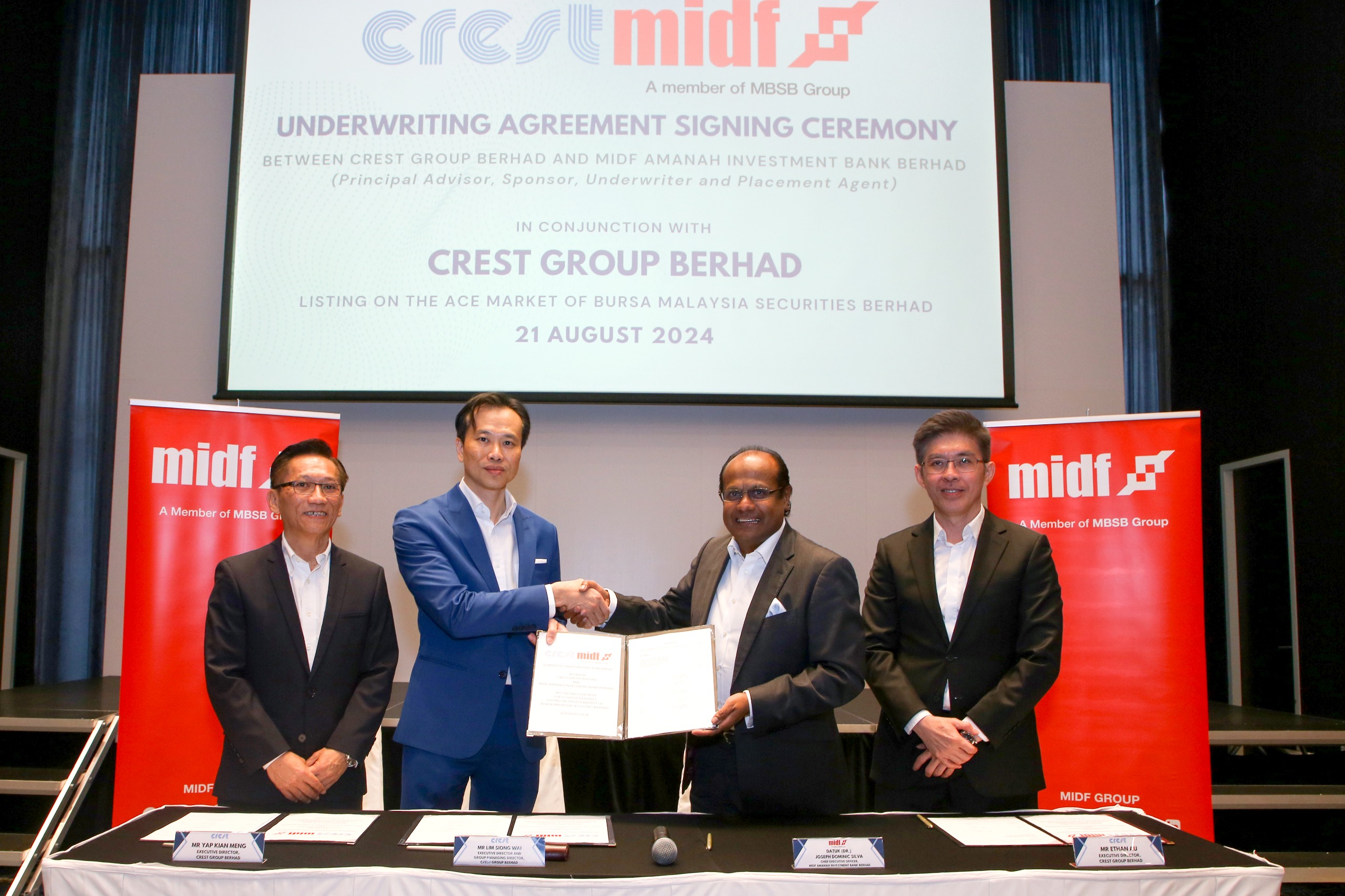 与MIDF签包销协议 Crest集团迈向创业板