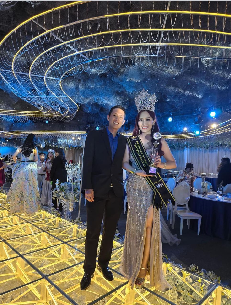 榮膺世界和平環球小姐太太 林偉才媳婦完成美後夢