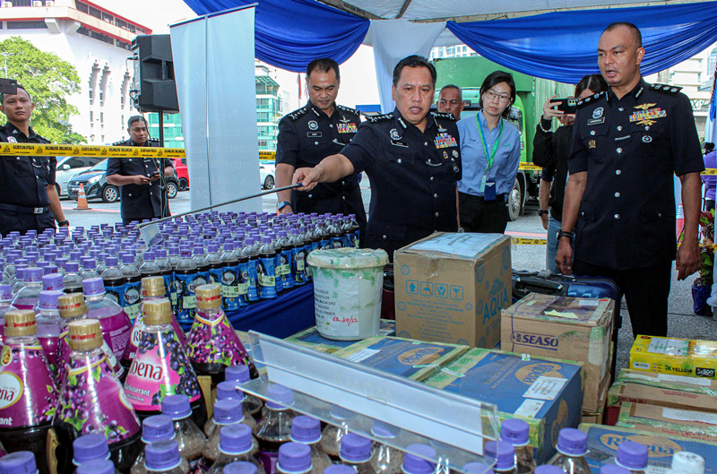 吉隆坡警方转交废料公司处理 3643万毒品证物销毁