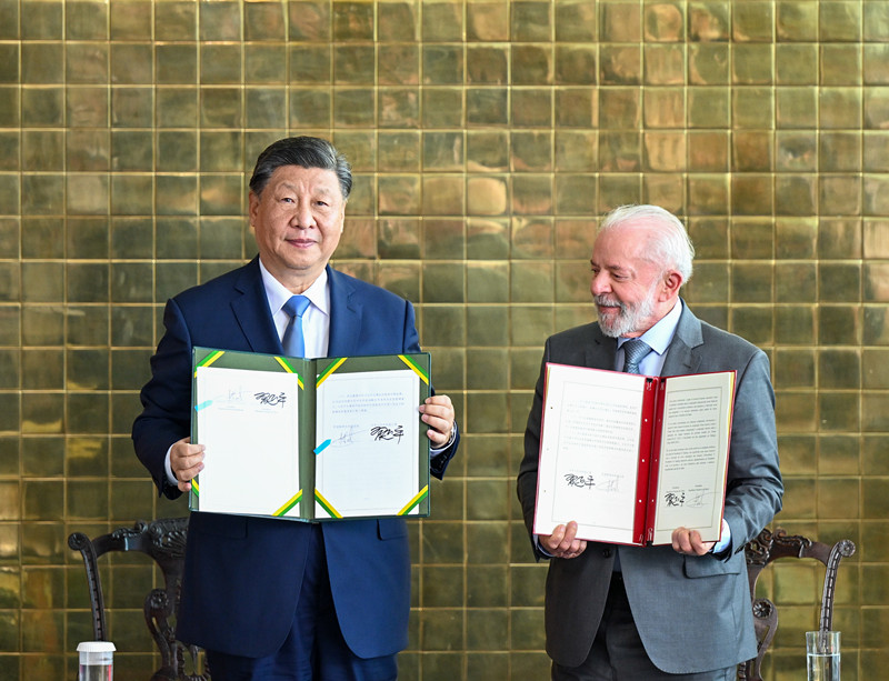 纳带路升级命运共同体 习近平:中国巴西启黄金50年