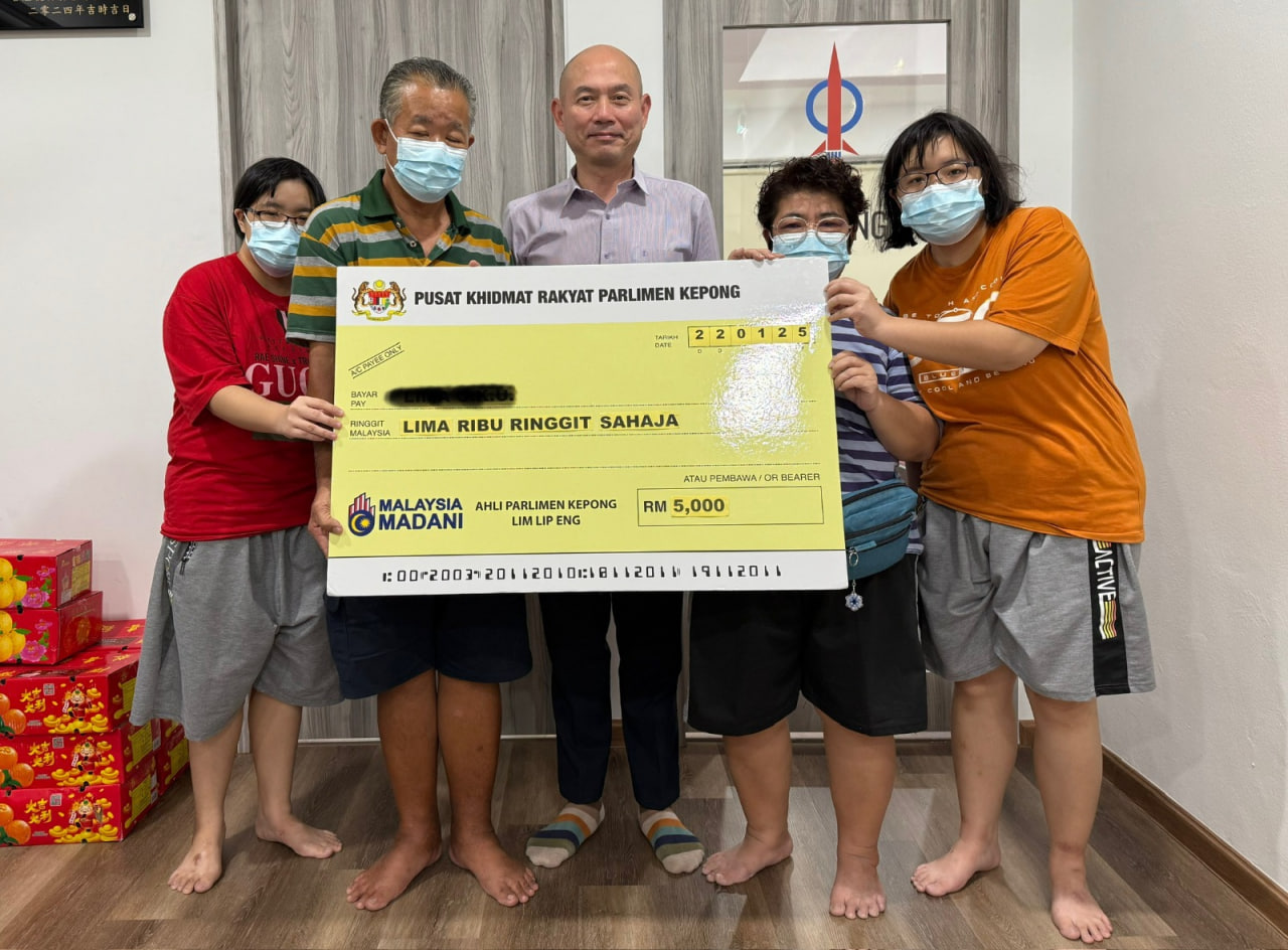 一家六口5残疾 林立迎捐款助渡难关