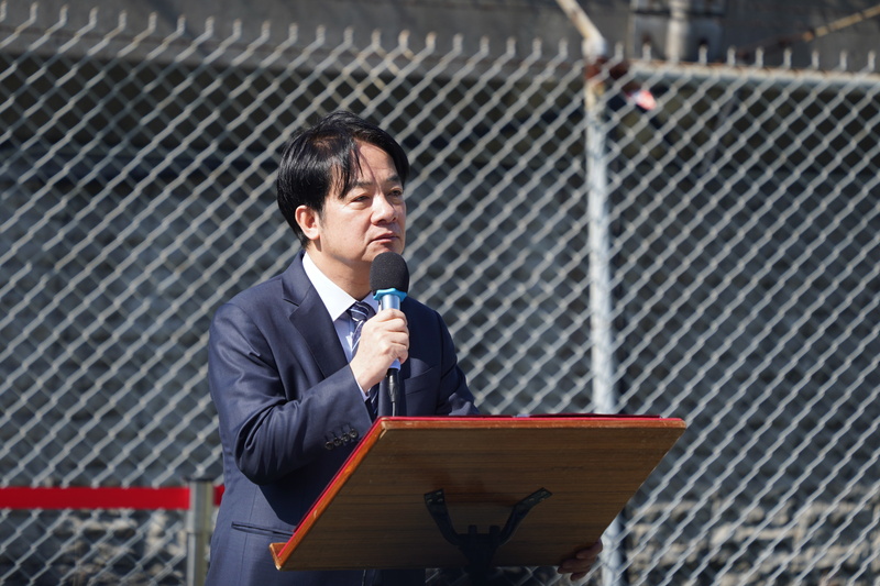 赖清德松山空军基地(中央社)
