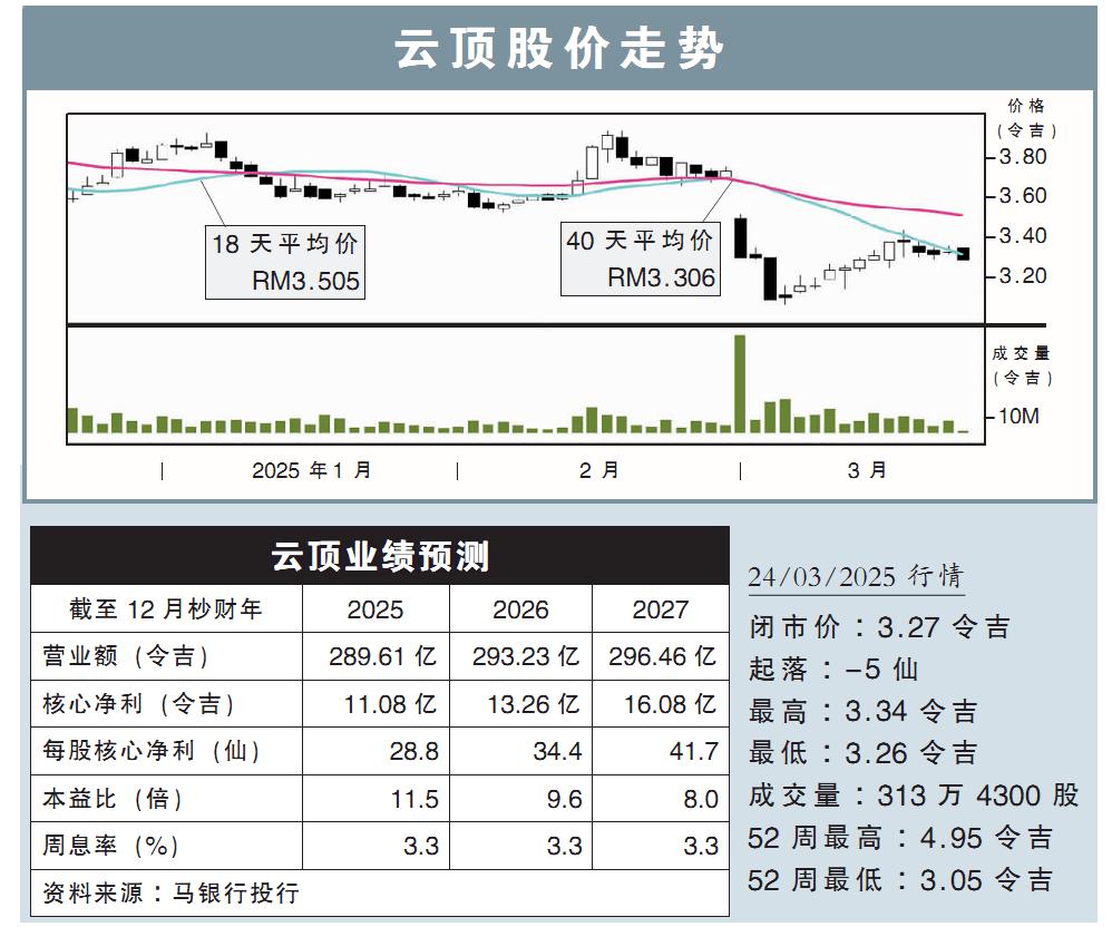 云顶股价走势
