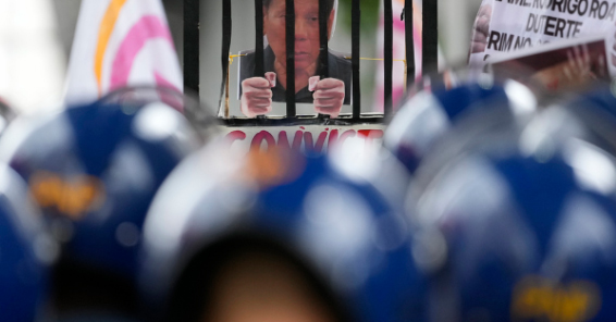 示威者 马尼拉 菲律宾 国际刑事法院