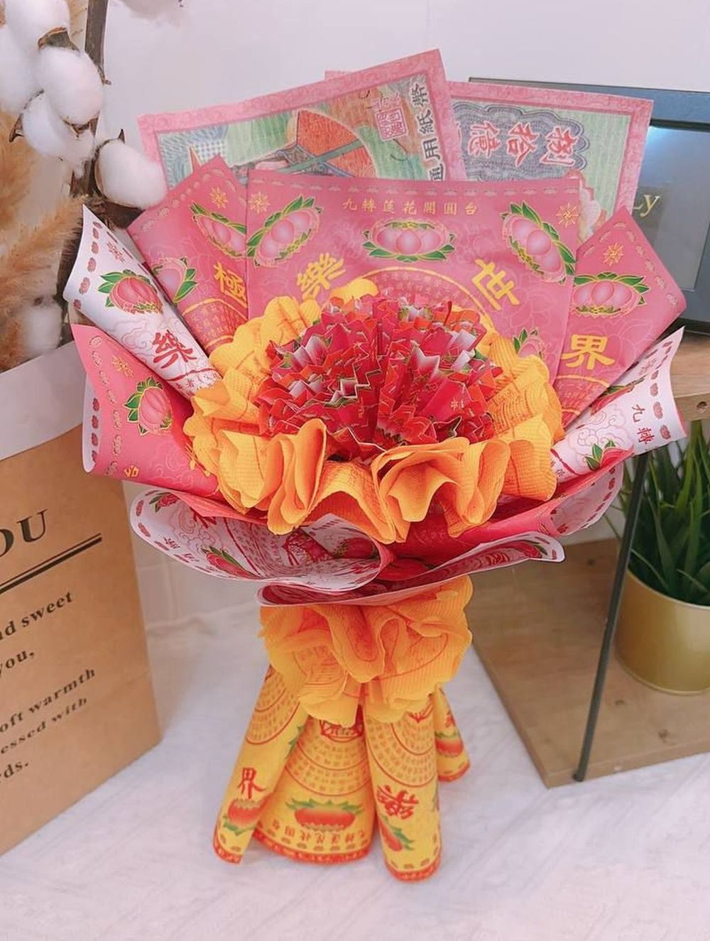 纸扎花束
