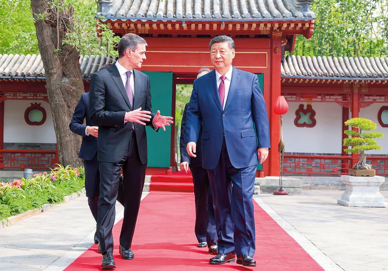 北京 钓鱼台 国宾馆 中国 习近平 西班牙 桑切斯