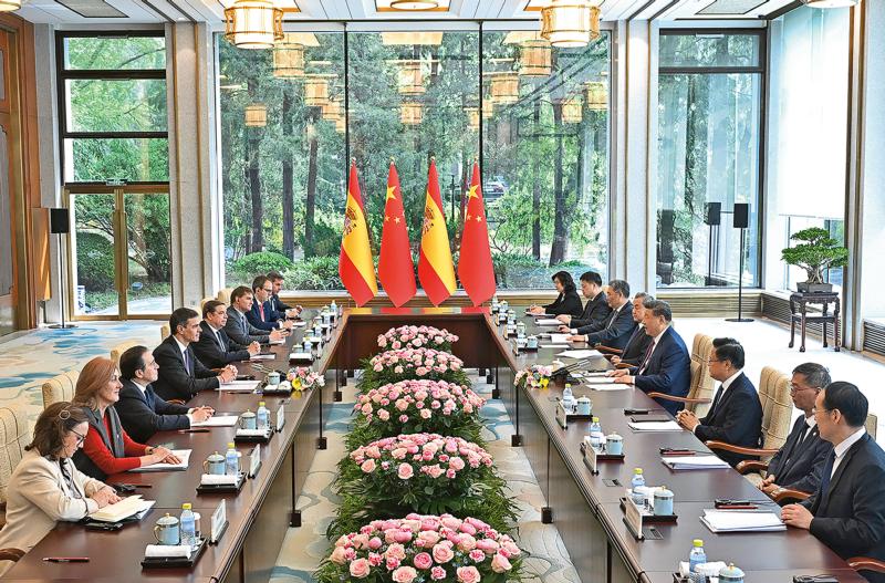 北京 钓鱼台 国宾馆 中国 习近平 西班牙 桑切斯
