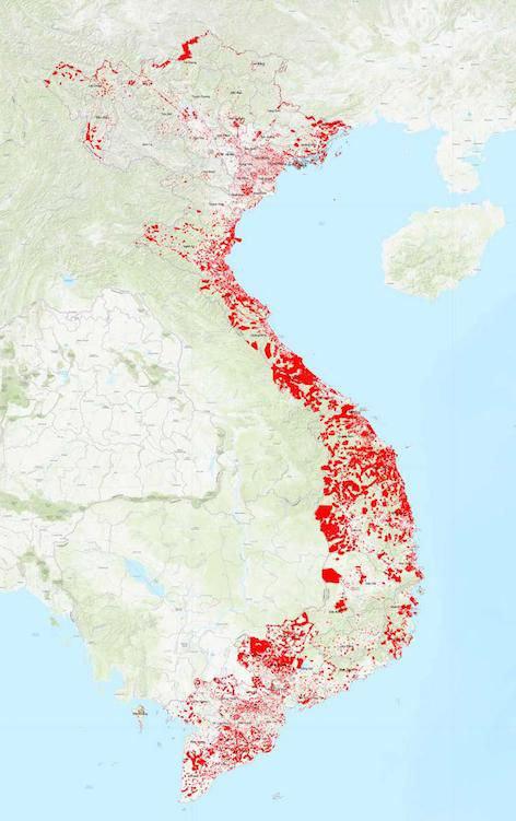 越南地雷（图由越南国家排雷行动中心整理）
