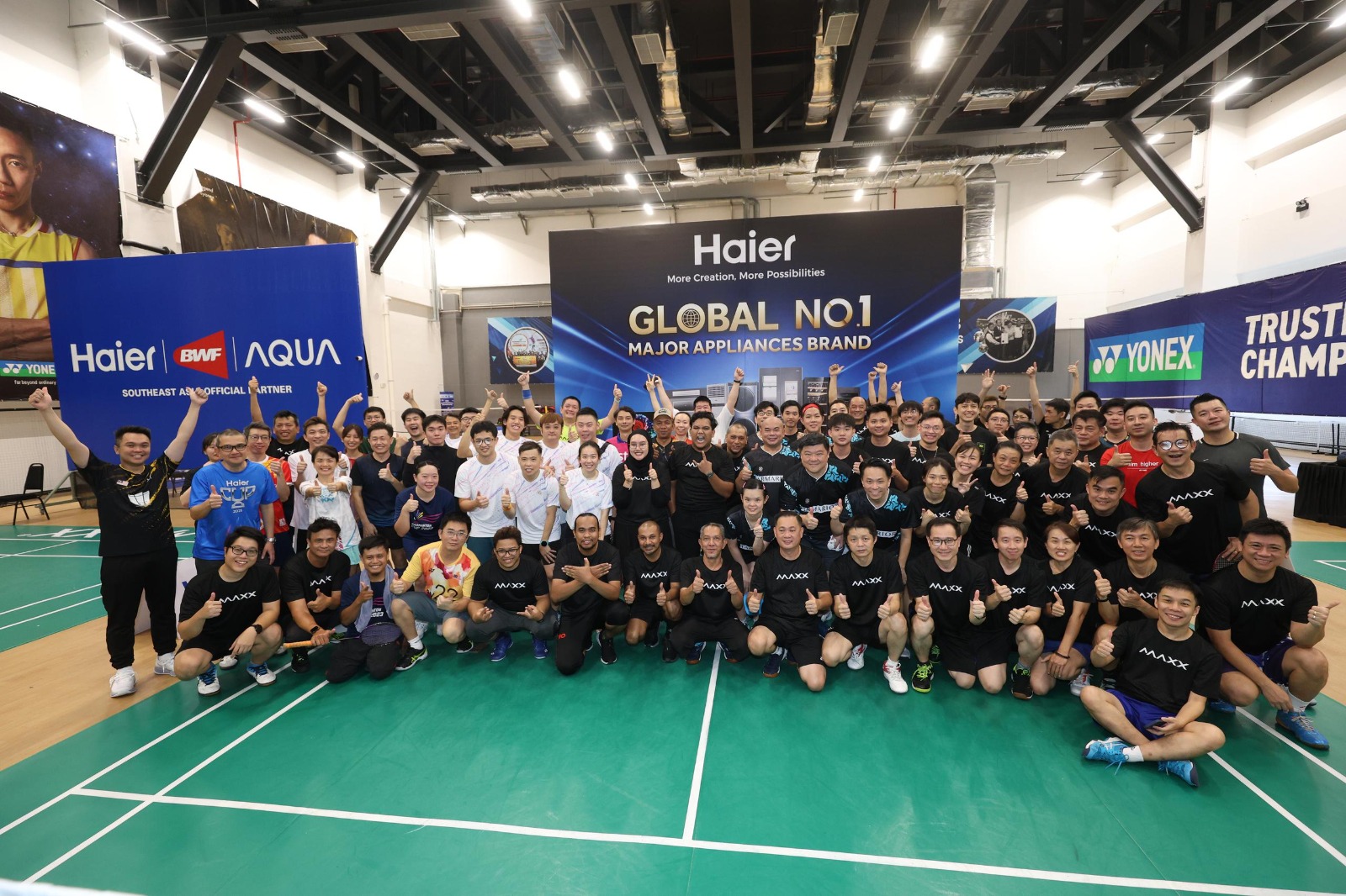 海尔one badminton媒体羽球团体赛