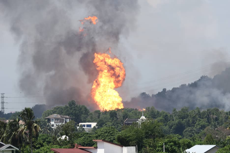 油站地下气管爆炸