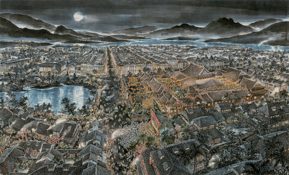 偏爱月夜和雪景 刘墉画作:诗的特质