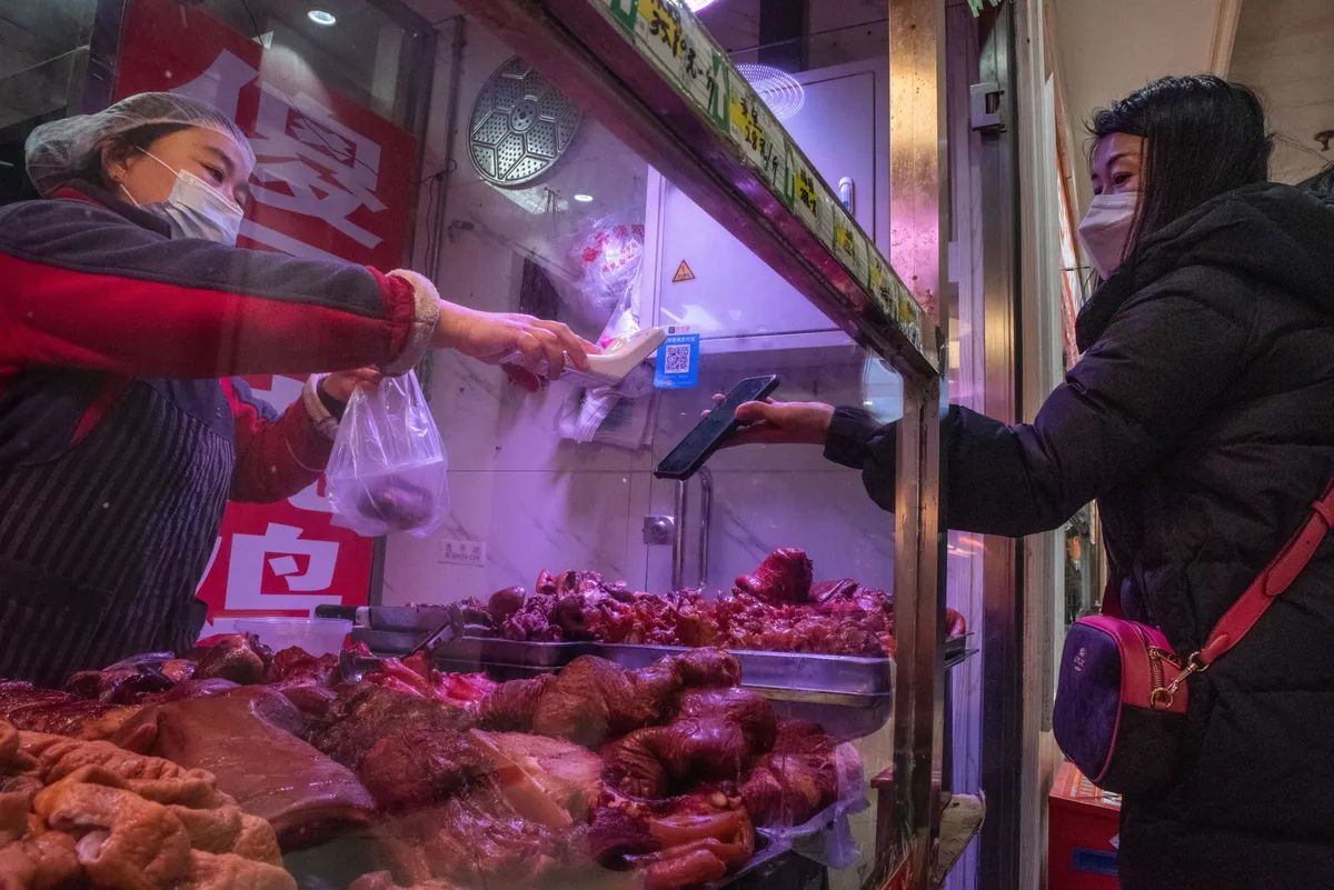中国 猪肉(彭博社)
