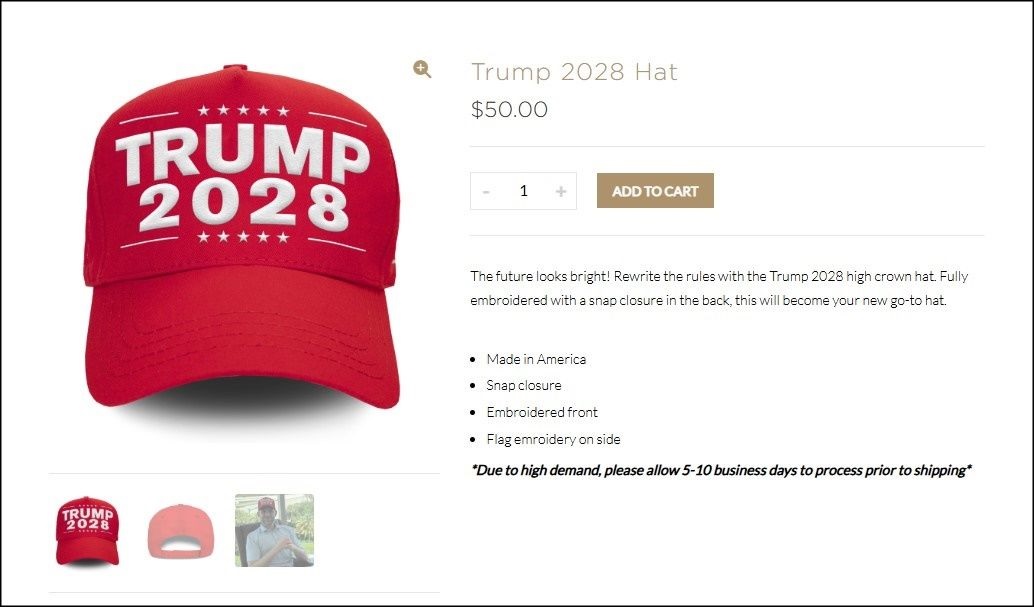 trump 2028 商品