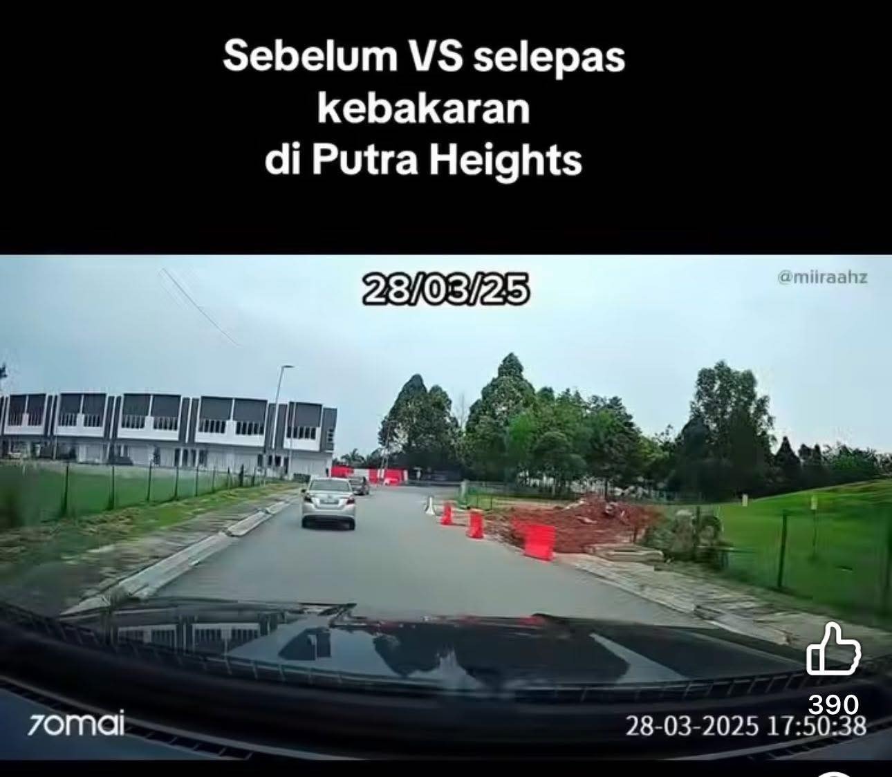 爆炸前后对照图