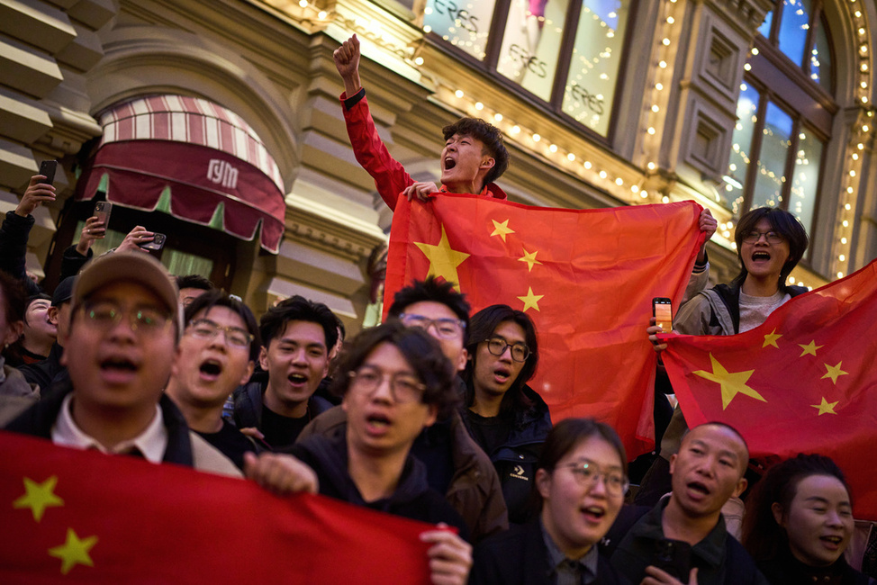中国学生参与阅兵