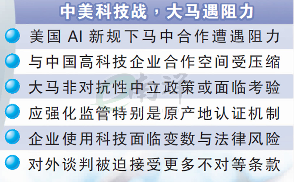 中美科技戰,大馬遇阻力