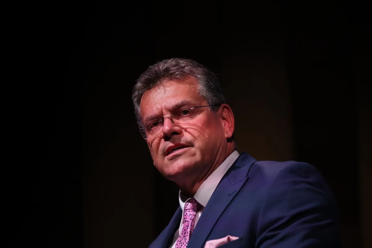 欧盟贸易专员马洛什·谢夫乔维奇 Maros Sefcovic(美联社)