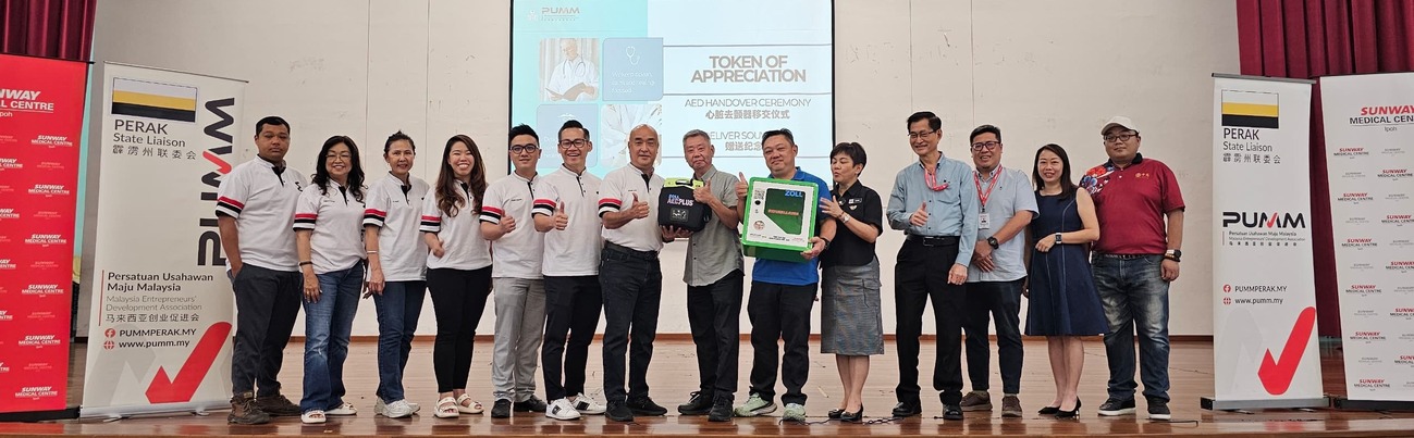 提高校园医疗应急能力 怡保三才华小获赠AED设备