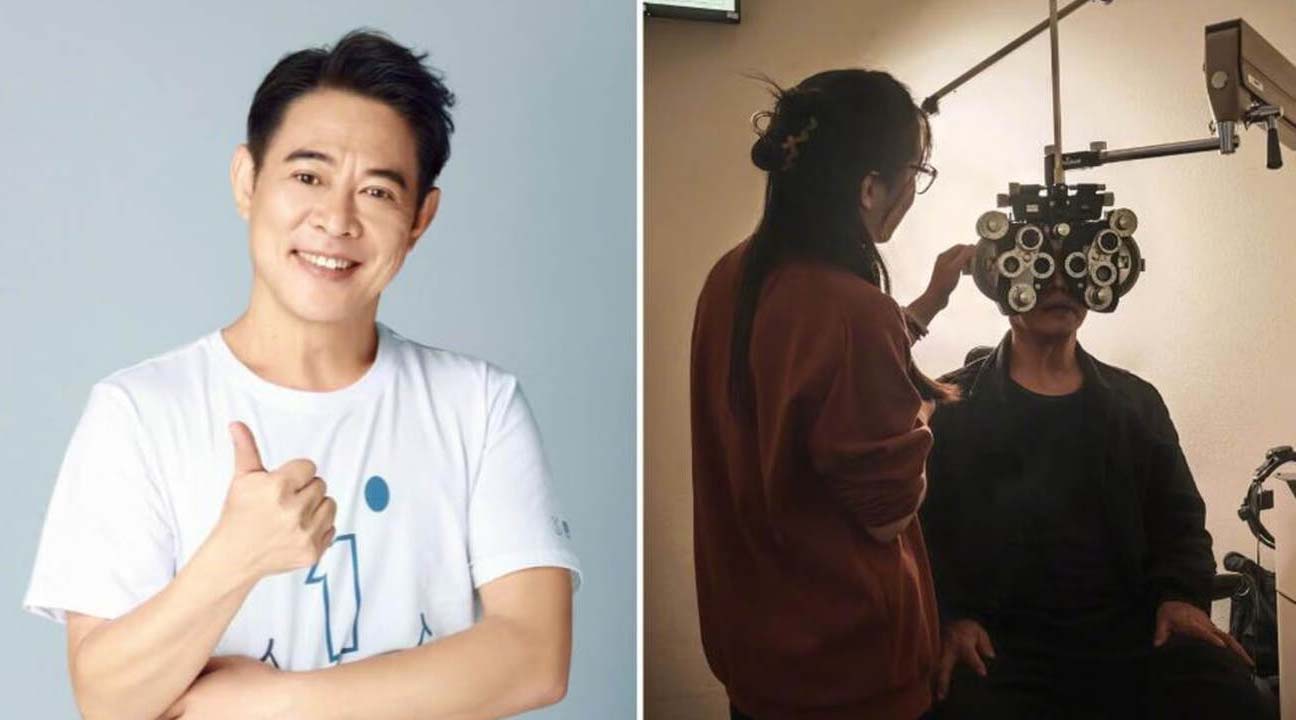 罕秀神秘女儿  李连杰乖乖坐着验眼