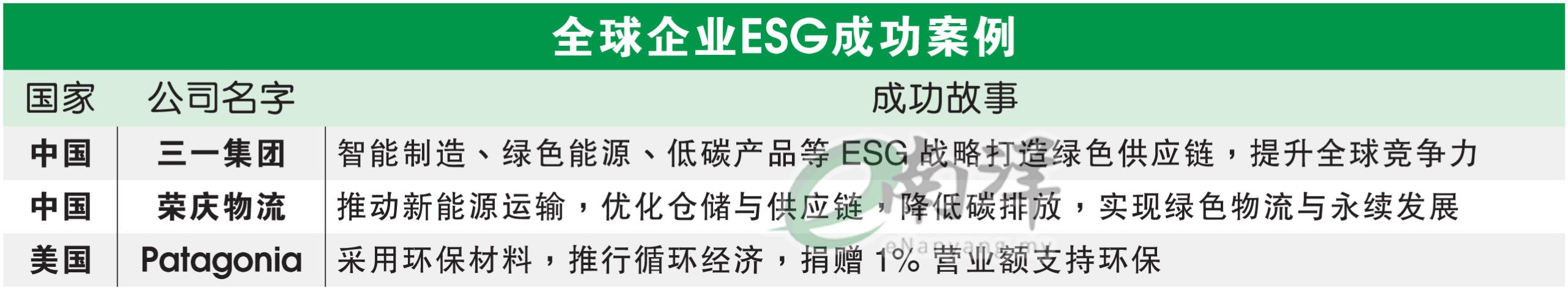 全球企业ESG成功案例