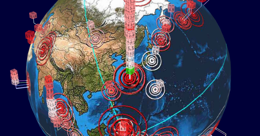 7月5末日时间23万人看直播 日本地震监测3D图摇出“宇宙电梯”