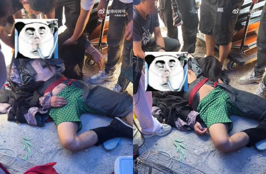 古装男星拍摄现场身体瘫软昏迷