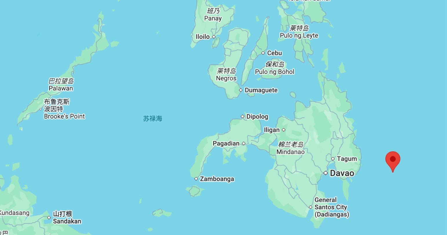 菲棉兰老岛海域5.4地震未构成海啸威胁